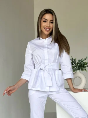 Медична сорочка Elegant (Білий) - фото 1